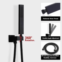 Wall Mount Large Flow Thermostatic Shower System With Rough-In Valve RB0842 -Cheap RBrohant Store RB0842 4