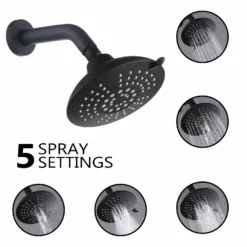 Wall Mount Rainfall Shower System With 5-function ShowerHead RB0865 -Cheap RBrohant Store RB0865 5