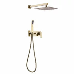 Concealed Installation Brushed Gold Modern Shower System RB1085