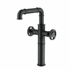 Two Handle One Hole Matte Black Vessel Sink Faucet RB0903