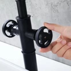 Two Handle One Hole Matte Black Vessel Sink Faucet RB0903 -Cheap RBrohant Store RB0903 5