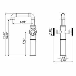 Two Handle One Hole Matte Black Vessel Sink Faucet RB0903 -Cheap RBrohant Store RB0903 7