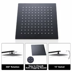 3-Function Pressure-Balanced Rain Shower System With Tub Spout RB0906 -Cheap RBrohant Store RB0906 5