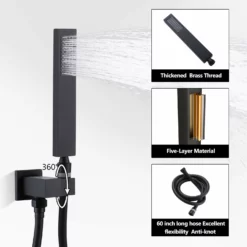 3-Function Pressure-Balanced Rain Shower System With Tub Spout RB0906 -Cheap RBrohant Store RB0906 6