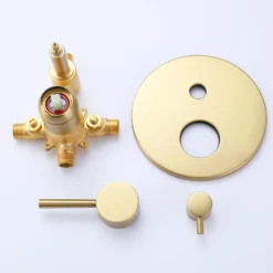 Wall Mounted Brushed Gold Bathtub Faucet With Handheld Shower RB0908 -Cheap RBrohant Store RB0908 5 9d3df516 ee06 44c0 b67a ee2c18f2929c