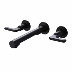 2 Handle 3 Hole Wall Mount Bathroom Sink Faucet With Rough-in Valve RB0913