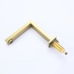 Widespread Bathroom Faucet 3 Hole Brushed Gold Basin Lavatory Mixer Tap RB0956 -Cheap RBrohant Store RB0956 4
