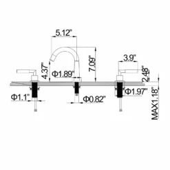 Widespread Bathroom Faucet Deck Mount 2 Handle Sink Vanity Faucet RB0959 15 Widespread Bathroom Faucet Deck Mount 2 Handle Sink Vanity Faucet RB0959 -Cheap RBrohant Store RB0959 8