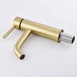 Brushed Gold Single Hole Bathroom Sink Faucet Basin Lavatory Faucet RB0960 -Cheap RBrohant Store RB0960 4
