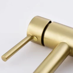 Brushed Gold Single Hole Bathroom Sink Faucet Basin Lavatory Faucet RB0960 -Cheap RBrohant Store RB0960 6