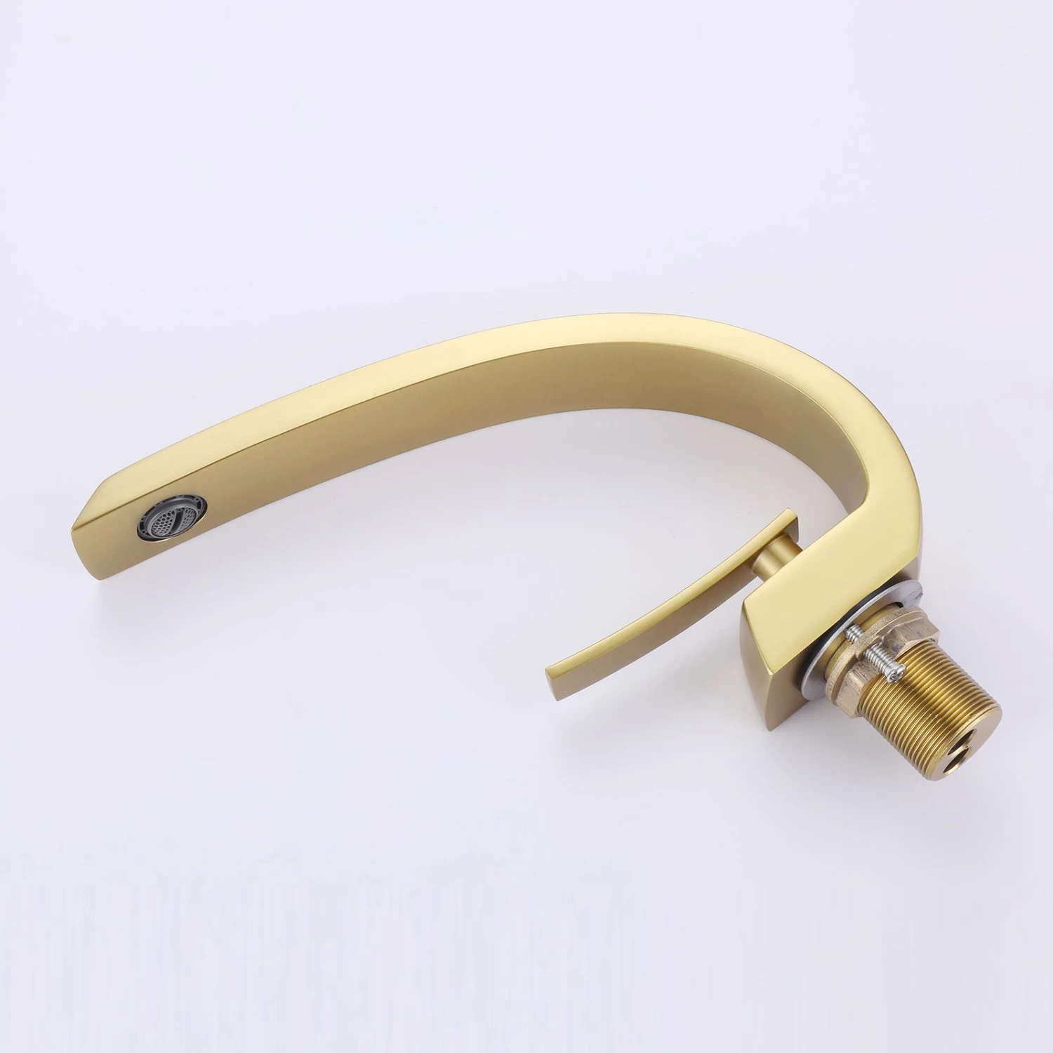 Brushed Gold Bathroom Sink Faucet With 6-inch Deck Plate RB0979 4 Brushed Gold Bathroom Sink Faucet With 6-inch Deck Plate RB0979 - Image 4