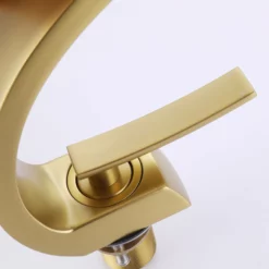 Brushed Gold Bathroom Sink Faucet With 6-inch Deck Plate RB0979 11 Brushed Gold Bathroom Sink Faucet With 6-inch Deck Plate RB0979 -Cheap RBrohant Store RB0979 5