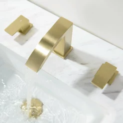 Widespread 2 Handle Bathroom Sink Faucet Brushed Gold RB0980 11 Widespread 2 Handle Bathroom Sink Faucet Brushed Gold RB0980 -Cheap RBrohant Store RB0980 4