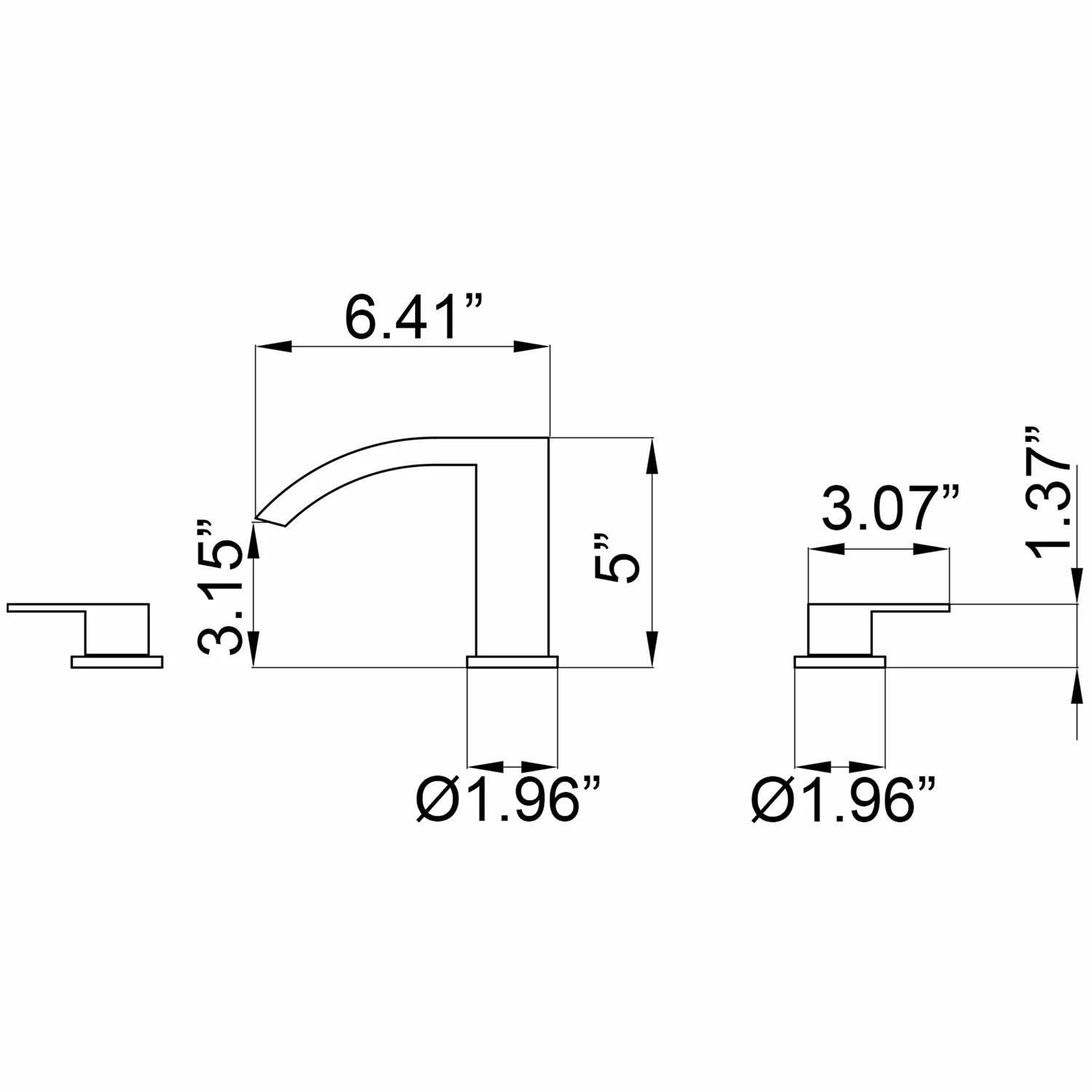 Widespread 2 Handle Bathroom Sink Faucet Brushed Gold RB0980 8 Widespread 2 Handle Bathroom Sink Faucet Brushed Gold RB0980 - Image 8