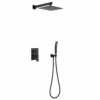 Wall Mount Rainfall Shower System Matte Black Shower Faucet RB1016