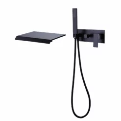 Wall Mounted Tub Filler With Handheld Sprayer And Waterfall Spout RB1069