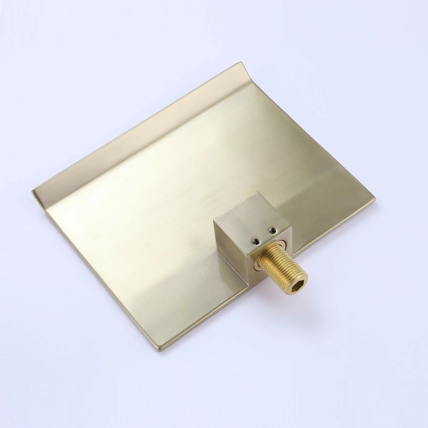 Waterfall Tub Faucet Wall Mounted Tub Filler With Hand Shower Brushed Gold RB1070 7 Waterfall Tub Faucet Wall Mounted Tub Filler With Hand Shower Brushed Gold RB1070 - Image 7