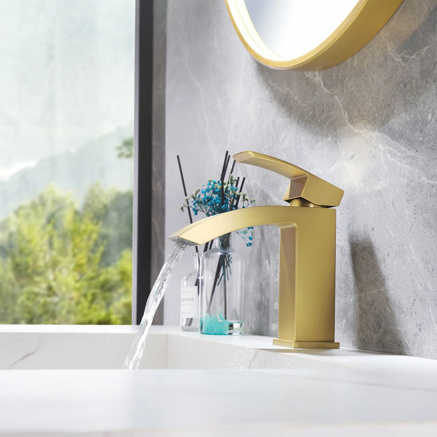 Single Handle Deck Mount Bathroom Basin Faucet RB1074 2 Single Handle Deck Mount Bathroom Basin Faucet RB1074 - Image 2