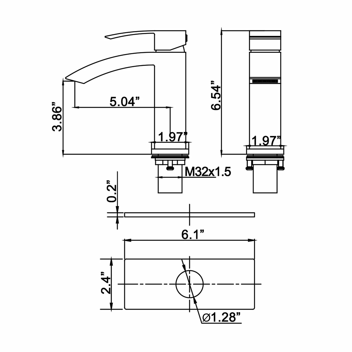 Single Handle Deck Mount Bathroom Basin Faucet RB1074 7 Single Handle Deck Mount Bathroom Basin Faucet RB1074 - Image 7