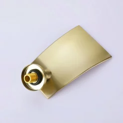Brushed Gold Wall Mount Waterfall Spout Bathroom Sink Faucet RB1075 12 Brushed Gold Wall Mount Waterfall Spout Bathroom Sink Faucet RB1075 -Cheap RBrohant Store RB1075 6