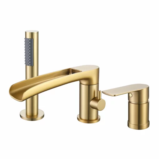 Deck Mounted Waterfall Roman Tub Faucet With Handshower RB1089 1 Deck Mounted Waterfall Roman Tub Faucet With Handshower RB1089 -Cheap RBrohant Store RB1089 1