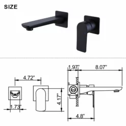 Wall Mount Single Handle Bathroom Sink Faucet Lavatory Vessel Faucet RB1094 -Cheap RBrohant Store RB1094 7 7fb10cc5 2714 4866 85d4 6308c16098a4