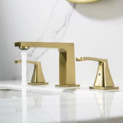 Two Handle Basin Widespread Bathroom Vanity Sink Faucet Deck Mounted RB1098 -Cheap RBrohant Store RB1098 4