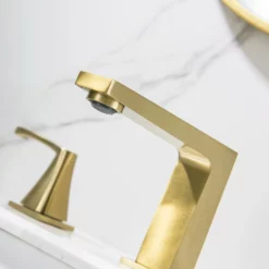 Two Handle Basin Widespread Bathroom Vanity Sink Faucet Deck Mounted RB1098 -Cheap RBrohant Store RB1098 5