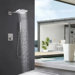 Wall Mounted Concealed Thermostatic Waterfall & Rainfall Shower System RB1103 -Cheap RBrohant Store RB1103 4
