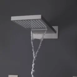Brushed Nickel Thermostatic Shower System With 3pcs Body Jets Spray RB1119 -Cheap RBrohant Store RB1119 6