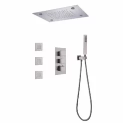 High-End Thermostatic Shower System With LED Waterfall Rainfall Shower Head RB1123