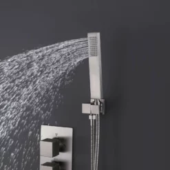 High-End Thermostatic Shower System With LED Waterfall Rainfall Shower Head RB1123 -Cheap RBrohant Store RB1123 7