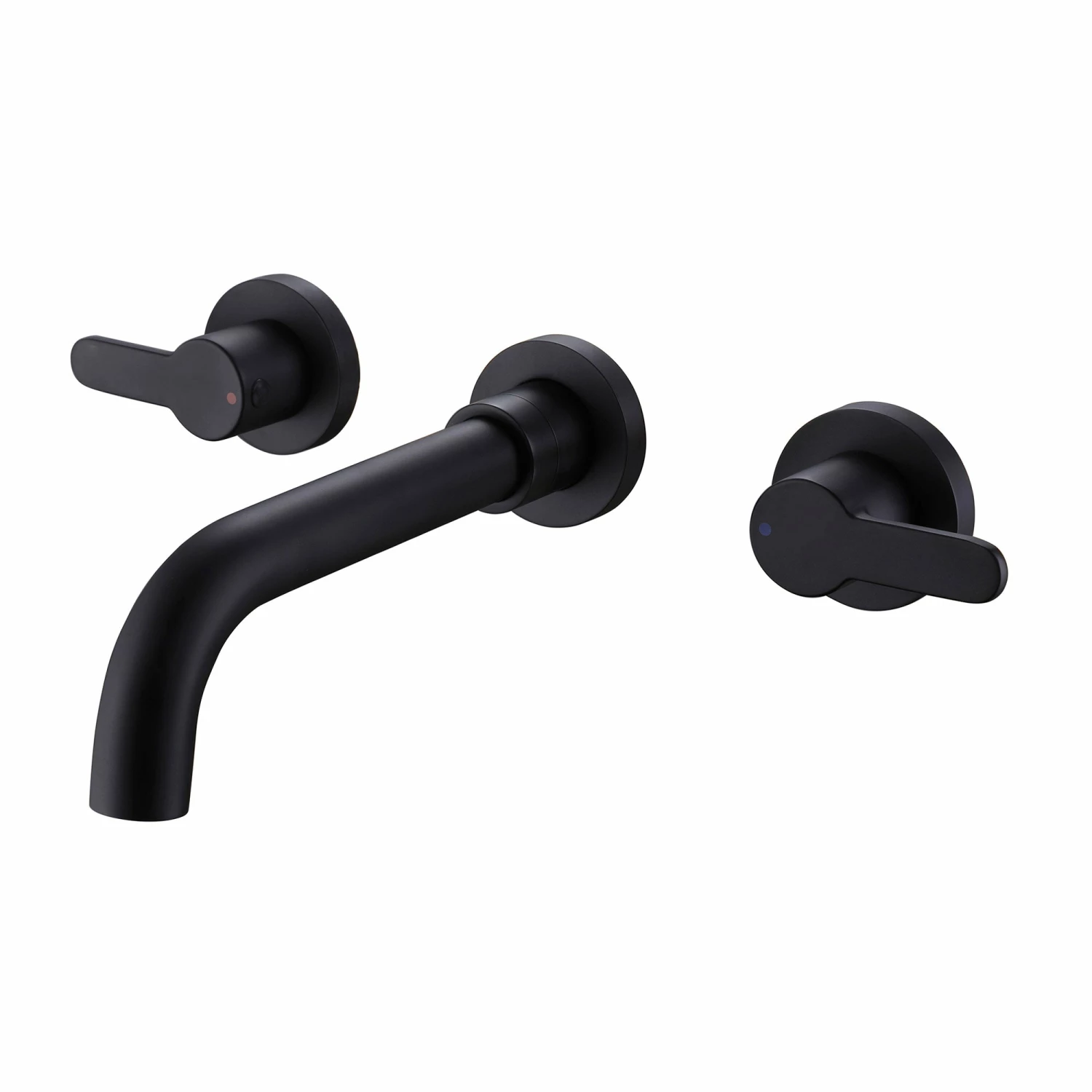 Wall Mount Bathroom Sink Faucet Rough-in Valve Included Matte Black RB1126 1 Wall Mount Bathroom Sink Faucet Rough-in Valve Included Matte Black RB1126
