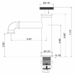 Wheel Handle Deck Mounted Bathroom Sink Faucet Brushed Gold RB1127 -Cheap RBrohant Store RB1127 8