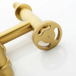 Centerset Bridge Bathroom Sink Faucet Brass Two Handle RB1132 -Cheap RBrohant Store RB1132 6