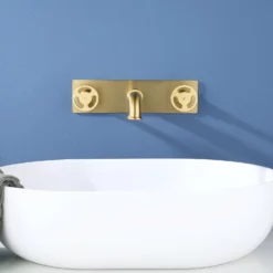 Wall Mount Bathroom Faucet 2 Handle Industrial Sink Mixer Faucet RB1136 -Cheap RBrohant Store RB1136 4