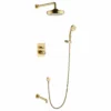 Bathroom Luxury Rain Mixer Combo Set Wall Mount Rainfall Shower System RB1152