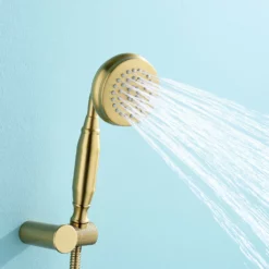 Bathroom Luxury Rain Mixer Combo Set Wall Mount Rainfall Shower System RB1152 -Cheap RBrohant Store RB1152 5