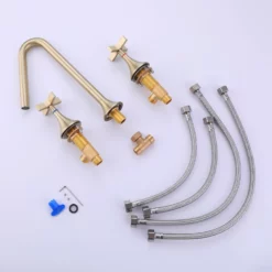 2 Handle Bathroom Sink Faucet 3 Hole Deck Mounted Come With Water Supply Hoses RB1171 -Cheap RBrohant Store RB1171 5 e1e79d8c b350 4a8e 8866 7d4e173c0e41