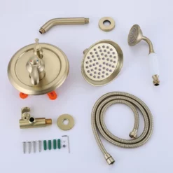 Complete Shower Faucet Set Wall Mount Shower System With Rough-In Valve RB1186 -Cheap RBrohant Store RB1186 7