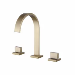Two Handle Widespread Bathroom Sink Faucet Brushed Gold RB1189