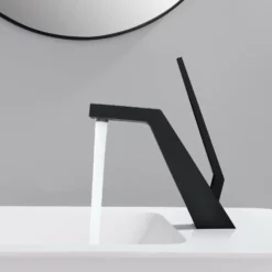 Bathroom Basin Mixer Tap Single Hole Bathroom Sink Faucet Matte Black RB1193 -Cheap RBrohant Store RB1193 3