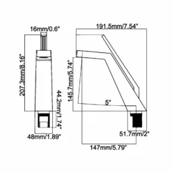 Brushed Gold Single Hole Modern Bathroom Sink Faucet RB1194 -Cheap RBrohant Store RB1194 8