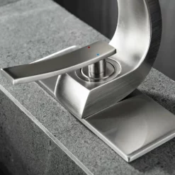 Deck Mounted Basin Single Handle Brushed Nickel Bathroom Faucet RB0726 -Cheap RBrohant Store RBF60005BNP 6