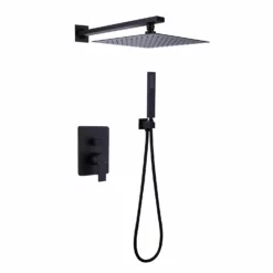 Wall Mount Matte Black 10" Shower System RB0820