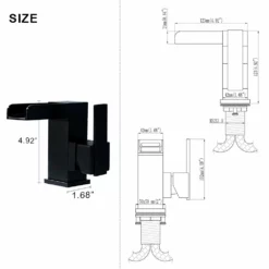 Deck Mounted Single Handle Waterfall Bathroom Faucet RB0724 -Cheap RBrohant Store Rb0724