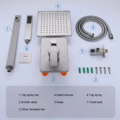 Pressure-Balanced Wall Mount Complete Shower System RB0821 -Cheap RBrohant Store rb0821 f345f7f9 d829 4522 8fc1 9988d65fc0a1